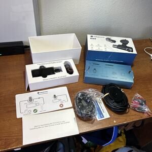 Terunsoul D018 4K+4K+1080P 3 Channel Dash Cam Front and Rear with Cabin Views